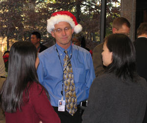Chris (Kringle) Portier made the rounds during the reception.