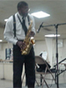 Clinton Johnson was a hit for his sax playing at the event.