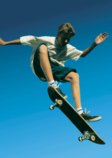 boy on skate board