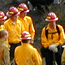 firefighters at group meeting