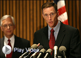 FBI Deputy Director John Pistole and Ernie Allen, President and CEO of the National Center for Missing and Exploited Children