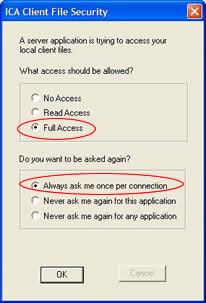 ICA Client File Security