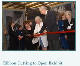 Picture depicting ribbon cutting ceremony for the Changing the Face of Medicine exhibit