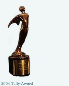 Photo depicting the Telly Award, a bronze, silver or gold statuette