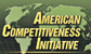 graphic of a world map with the text "American Competitiveness Initiative" superimposed over it
