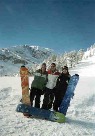 Group of snowboarders.