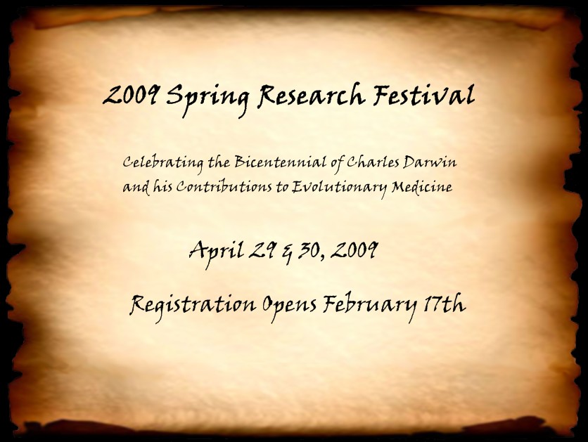 Spring Research Festival 2009 Splash Page