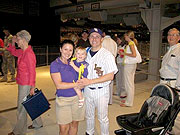Congressman Scalise with wife Jennifer and daughter Madison following the 2008 Congressional Baseball game for charity (7/17/08).