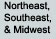 Northeast, Southeast & Midwest.  Rising temperatures are very likely to increase the heat index dramatically in summer, with impacts to health and comfort. Warmer winters are likely to reduce cold-related stresses.