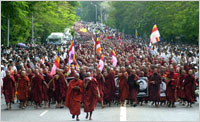 Buddhist monks in Burma