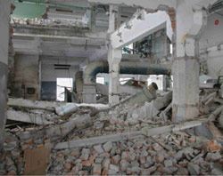 View inside of the production building where GOU gamma unit was located.