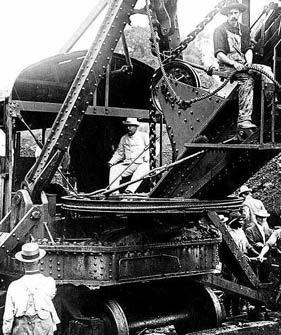 President Roosevelt at the building of the Panama Canal