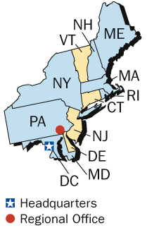 Map of NRC Region I