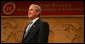 President George W. Bush smiles as he's introduced Wednesday, March 12, 2008, onstage at the Ronald Reagan Building and International Trade Center where he spoke to the United States' Hispanic Chamber of Commerce. The USHCC is the most influential Hispanic business organization in the United States, communicating the needs of Hispanic enterprise to corporate America and the Federal government. White House photo by Joyce N. Boghosian