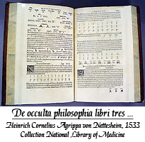 De occulta philosophia libri tres ... Heinrich Cornelius Agrippa von Nettesheim. 1533. Collection National Library of Medicine.