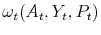 \displaystyle \omega_{t}(A_{t},Y_{t},P_{t})