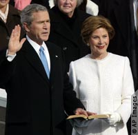 Bush takes oath of office (AP Images)
