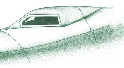 Drawing of X-15 outside cockpit