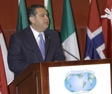 Secretary Abraham hosts the Global Liquified Natural Gas Ministerial Summit.