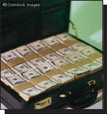 Briefcase full on money