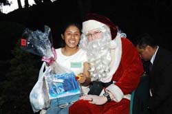 Santa Claus and girl