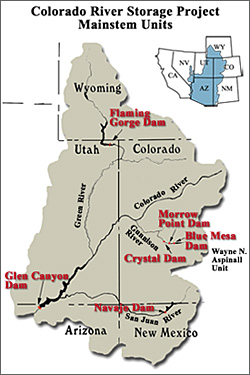 image: Upper Colorado River Basin w/CRSP Projects