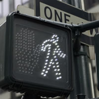 Pedestrian Walking Sign