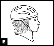 correct fit helmet (e)