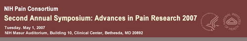 Banner from NIH Pain Consortium Second Annual Symposium: Advances in Pain Research 2007