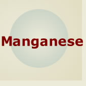 Manganese topic page image - the word Manganese