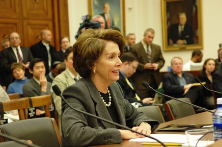 Speaker of the House Nancy Pelosi testifies before the Committee