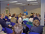 Mary speaks to constituents at an Oklahoma City Town Hall Meeting