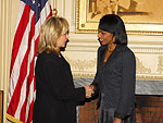 Mary Fallin and Secretary of State Condoleezza Rice