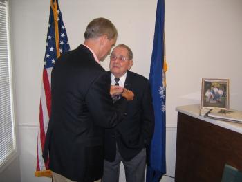 Congressman Barrett awards bronze medal