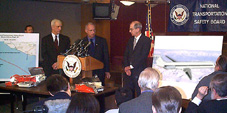 photo of Chairman Hall at press conference 2/8/00.