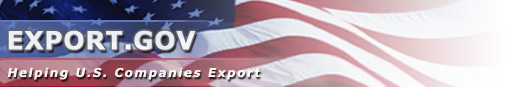 Export.gov - Helping U.S. Companies Export - Celebrate World Trade Month(text is in front of American flag)