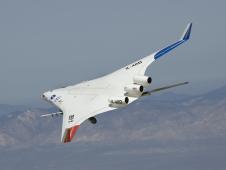 X-48B Blended Wing Body research aircraft in flight