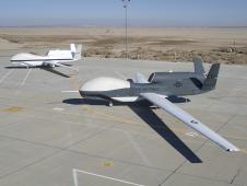 Two Northrop Grumman Global Hawk Advanced Concept Technology Demonstration aircraft