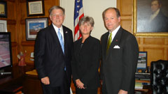 [Photo: Left to right: Bob Young, Cindy Yarbrough and Bobby N. Bright]