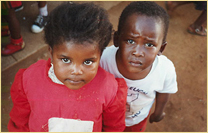Two South African children served by the Soweto AIDS Project.