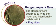 Link to Ranger video - Ranger impacts moon. The Rangers were designed to fly to the moon and intentionally collide with it