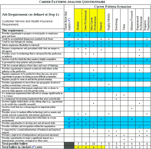 Career Patterns Analysis Questionnaire