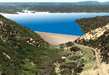 artist concept of Ridges Basin Dam and Reservoir