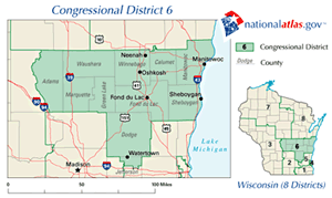 WI Map with 6th District