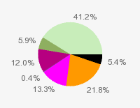 Pie chart: in table form below