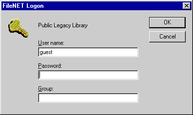 FileNet Logon Screen