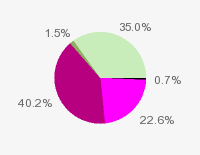 Pie chart: in table form below