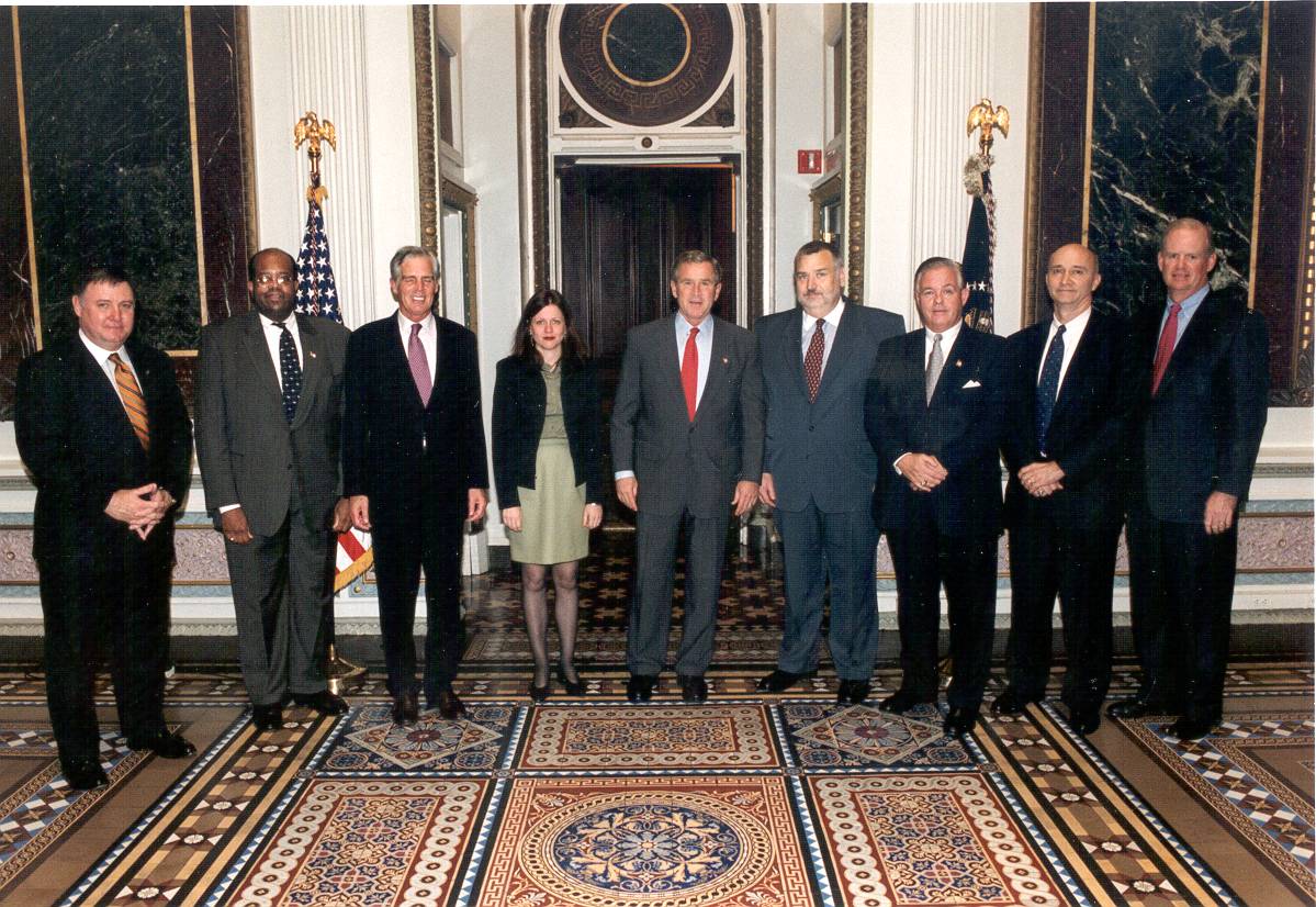 Photo of President Bush and IGs from the Domestic Agencies