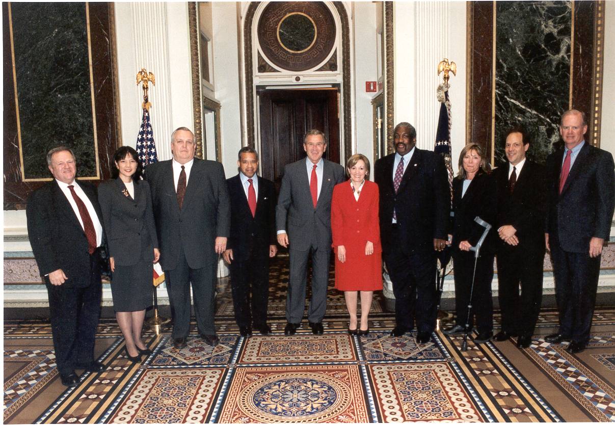Photo of President Bush and IGs from the International and Homeland Agencies