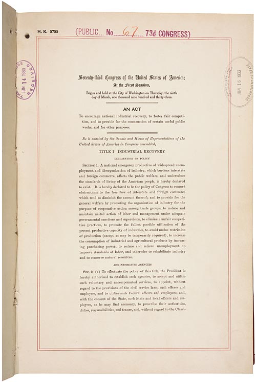 National Industrial Recovery Act (1933)